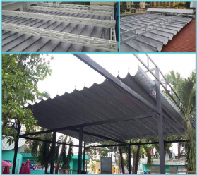 Thiết Kế & Thi Công Mái Xếp Lượn Sóng. 